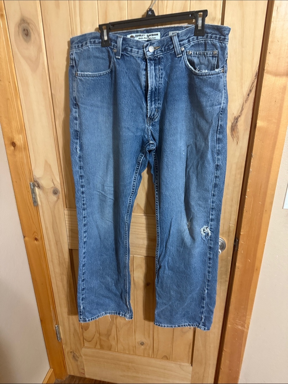 Harley Davidson Men's Blue Denim Jeans - Classic Straight Fit